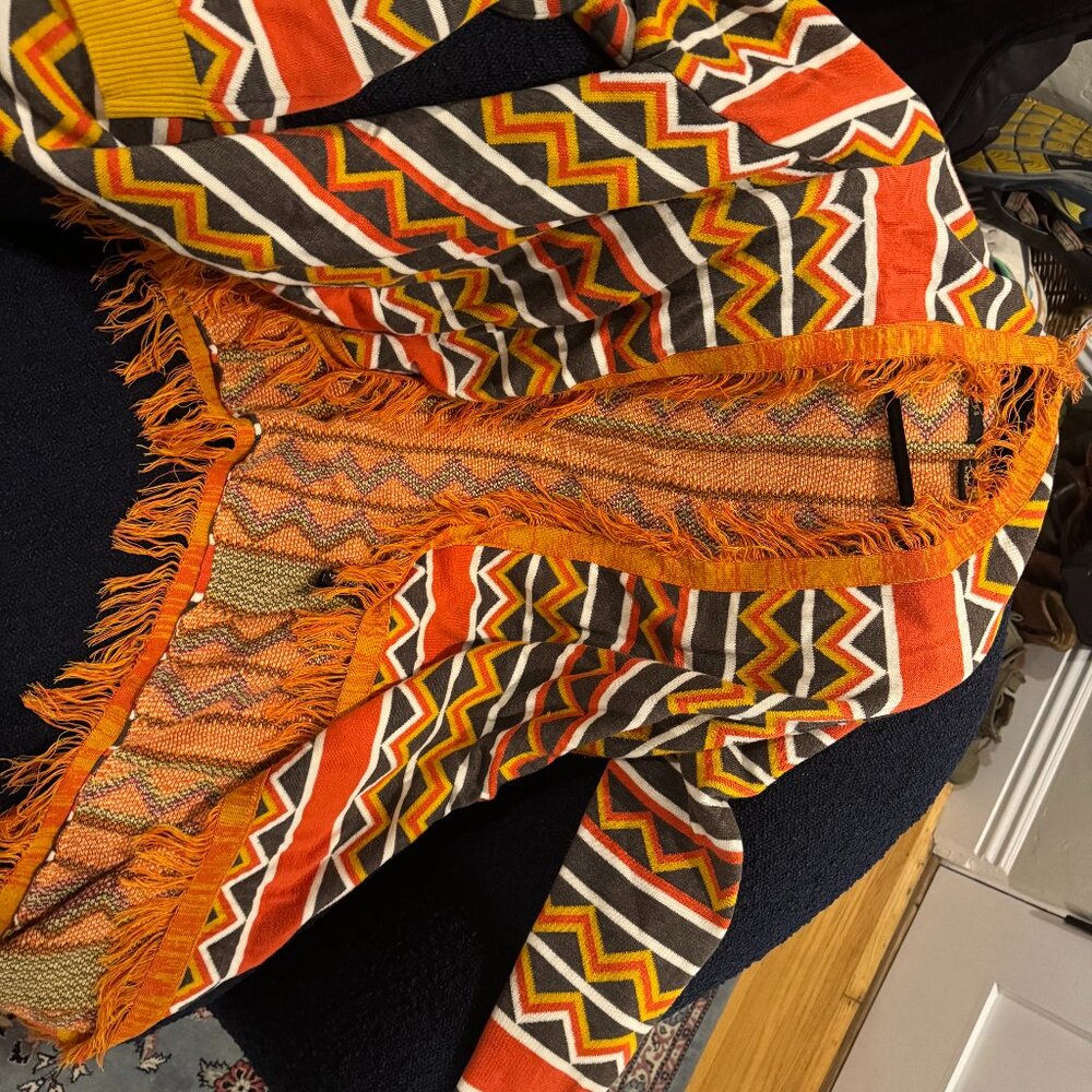 PRESS Boho Fall Cardigan Southwestern Print